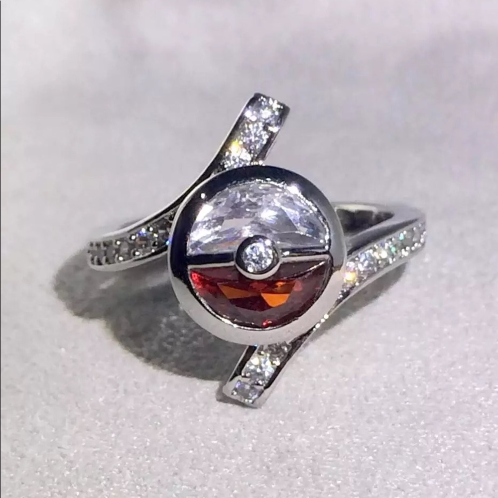 2/$15🔥Simulated diamond Pokémon ring size 8.5